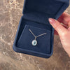 Vintage Platinum 2.92ct Aquamarine Diamond Icy Oval Halo Pendant - Video showing the piece