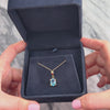 Vintage Italian 14k Yellow Gold 2.99ct Blue Topaz Striking Bright Pool Solitaire Pendant - Video showing the piece