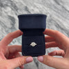Vintage 14k White Gold Diamond Chic Sparkling Disc Ring - Video showing the piece