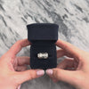 Vintage Heavy 14k White Gold Old European Cut Diamond Gleaming Square-Set Trio Ring - Video showing the piece