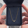 Vintage Italian 18k Yellow Gold Diamond Sleek Rolo Triangle Solitaire Necklace - Video showing the piece