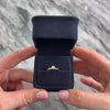 Vintage 14k Yellow & White Gold Old Mine Cut Diamond Dainty Tapered Shoulder Solitaire Ring - Video showing the piece