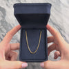 Vintage Italian 14k Yellow Gold 1.7mm Sleek Dimensional Rectangular Link Chain - Video showing the piece