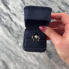 Vintage 14k Yellow Gold 4.8ct Onyx Old European Cut Diamond Striking Accented Oval Ring - Video showing the piece