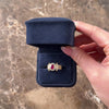 Vintage 14k Yellow Gold .8ct Ruby Diamond Statement Three Row Halo Bezel Ring - Video showing the piece