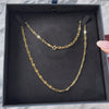 Vintage Italian 18k Yellow Gold Shimmering Geometric Flat Link Necklace - Video showing the piece