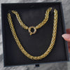Vintage Italian 14k Yellow Gold Oversize Woven Chain Link Necklace -Video showing the piece