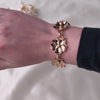 Spectacular Vintage 14K Rose & Yellow Gold Retro Flowers Bracelet - Video showing the piece