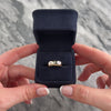Vintage 14k Yellow & White Gold Diamond Bold Geometric Trio Band Ring - Video showing the piece