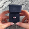 Estate 14k Yellow Gold 1.3ct Pink Sapphire .264cttw Diamond Pear Ring 5.75