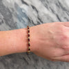 Vintage 14k Yellow Gold 9.85cttw Garnet Diamond Oval Tennis Bracelet - Video showing the piece