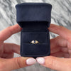 Vintage 14k Yellow Gold Blue Sapphire Diamond Dimensional Trio Shoulder Ring - Video showing the piece