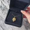 Vintage 18k Tricolor Gold Textured Leafy Cluster Pendant - Video showing the piece