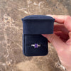 Estate 14k White Gold 2.11ct Purple Sapphire Diamond Vibrant Flourish Shoulder Ring - Video showing the piece