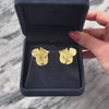 Vintage Large 18k Yellow Gold Diamond Wonderful Frog Lily Pad Earrings - Video showing the piece