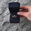 Vintage 10k Yellow Gold 2.5ct Onyx .23ct Diamond Engraved Shoulders Signet Ring - Video showing the piece