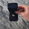 Vintage 10k Yellow Gold 1ct Swiss Blue Topaz Modern Marquise Ring - Video showing the piece