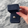 Vintage 14k Yellow Gold Opal Diamond Flashing Pear Halo Ring - Video showing the piece