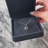 Antique 10k White Gold Garnet Hexagonal Blossom Charm / Pendant - Video showing the piece