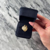 Vintage Heavy 14k Yellow Gold Bold Textured Shell-Shape Ring - Video showing the piece