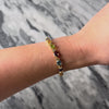 Vintage 14k Gold 2.2cttw Peridot 2.5cttw Garnet Colorful Bracelet - Video showing the piece