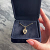 Vintage 14k Yellow Gold Dark Blue Sapphire Pearl Pretty Heart Pendant - Video showing the piece