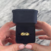 Vintage Heavy 14k Yellow Gold Diamond Diagonal Gold Nugget Ring - Video showing the piece