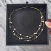Vintage 14k Yellow Gold Pearl Lustrous Triple Strand Necklace - Video showing the piece