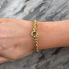 Vintage Italian 14k Yellow Gold Alternating Textured Link Bracelet - Video showing the piece
