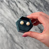 Vintage 18k Yellow Gold Pearl Classic Luminous Stud Earrings - Video showing the piece