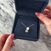 Vintage 18k White Gold Diamond Black Tahitian White Pearl Glittering Luminous Twist Duo Slide Pendant - Video showing the piece