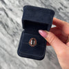 Vintage 10k Yellow Gold 4.83cttw Garnet Crimson Elongated Floriform Halo Ring - Video showing the piece