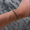 Vintage Heavy 14k Yellow Gold Quintessential Curb Link Bracelet - Video showing the piece