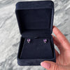 Vintage 14k White Gold 2cttw Amethyst Diamond Checkerboard Stud Earrings - Video showing the piece