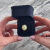 Vintage 14k Yellow Gold Opal Diamond Iridescent Halo Cocktail Ring - Video showing the piece