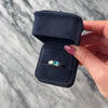 Vintage 14k Yellow Gold 1.36ct Blue Topaz Diamond Funky Accented East-West Pear Ring - Video showing the piece