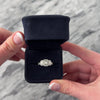 Vintage 14k White Gold 1.47cttw Diamond Emerald-Cut Triple Halo Ring - Video showing the piece