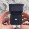 Vintage 14k White Gold .6ct Aquamarine Diamond Sparkling Pear Trio Shoulder Ring - Video showing the piece