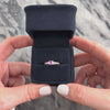 Vintage 14k White Gold Pink Sapphire Diamond Patterned Band Square-Cut Ring - Video showing the piece