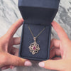 Estate Large 14k Rose Gold 1.92ct Pink Tourmaline .85cttw Diamond Ornate Dazzling Flourish Pendant - Video showing the piece