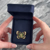 Vintage 18k Yellow Gold Diamond Sapphire Ruby Emerald Butterfly Pin / Pendant - Video showing the piece