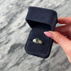 Vintage 14k White Gold 2.29ct Green Tourmaline Diamond Ornate Band Checkerboard Cushion Ring - Video showing the piece