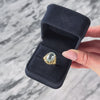 Vintage English 9k Yellow Gold 4.8ct Aquamarine Openwork Cocktail Ring - Video showing the piece