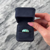 Estate Kabana 14k Yellow Gold Turquoise Sleek Banded Geometric Inlay Band Ring - Video showing the piece