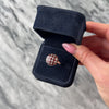 Vintage 14k White Gold 2.12cttw Garnet Diamond Vibrant Checkerboard Dome Ring - Video showing the piece