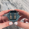 Estate 14k Rose Gold Chocolate Diamond Diamond Swirling Loop Dangle Earrings - Video showing the piece