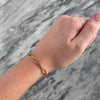 Vintage 14k Yellow Gold Chic Rhombus Link Bracelet - Video showing the piece