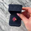 Vintage 10k Yellow Gold 2.66cttw Ruby Vibrant Fanning Statement Ring - Video showing the piece