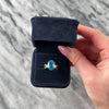 Vintage 10k Yellow Gold 6.58ct Swiss Blue Topaz Serene Oval Pool Ring - Video showing the piece
