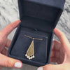 Vintage Large 14k Yellow Gold Pearl Angular Dangle Pendant - Video showing the piece